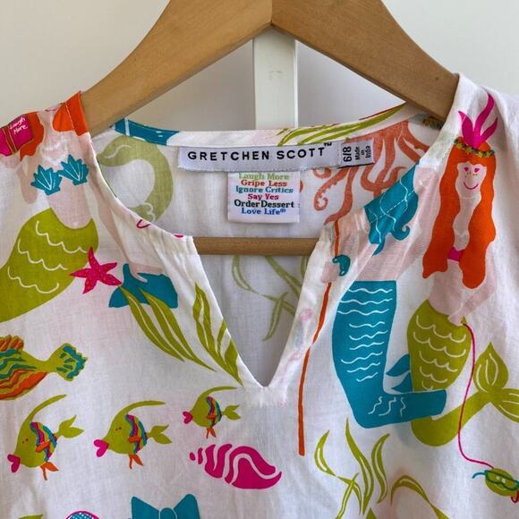 Gretchen Scott girls tunic size 6-8 Mermaids - Picture 3 of 7